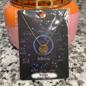 NWT Virgo zodiac necklace. Horoscope necklace. Gold Virgo necklace.